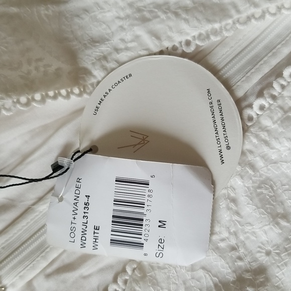 Lost + Wander Love Letters Mini Dress, White, M - Picture 13 of 16
